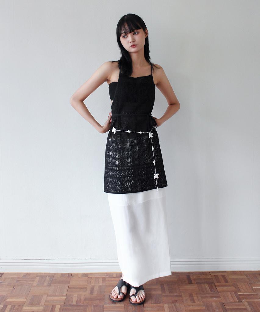 Rubati Marrakech Crochet Lace Apron Dress_Black