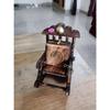 Wooden Antique Miniature Chair Shape Tea,Coffee,Drink hot/Cold Coaster Set with 6 Coaster for Kitchen/Dining Table/Office/Restaurant.