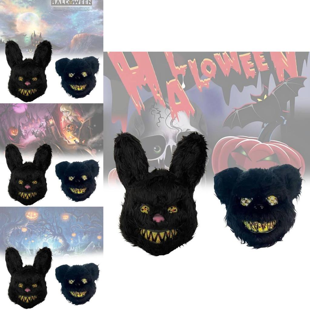 Urocza Maska Czarnego Niedźwiedzia Na Imprezę Halloweenową I Wielkanoc Stylowy Dodatek do Kostiumu