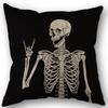 1pc Spooky Skull Pillow Cover For Gothic Halloween Decor For Living Room Sofa Car Cushion Cover And Home Party Pillowcase