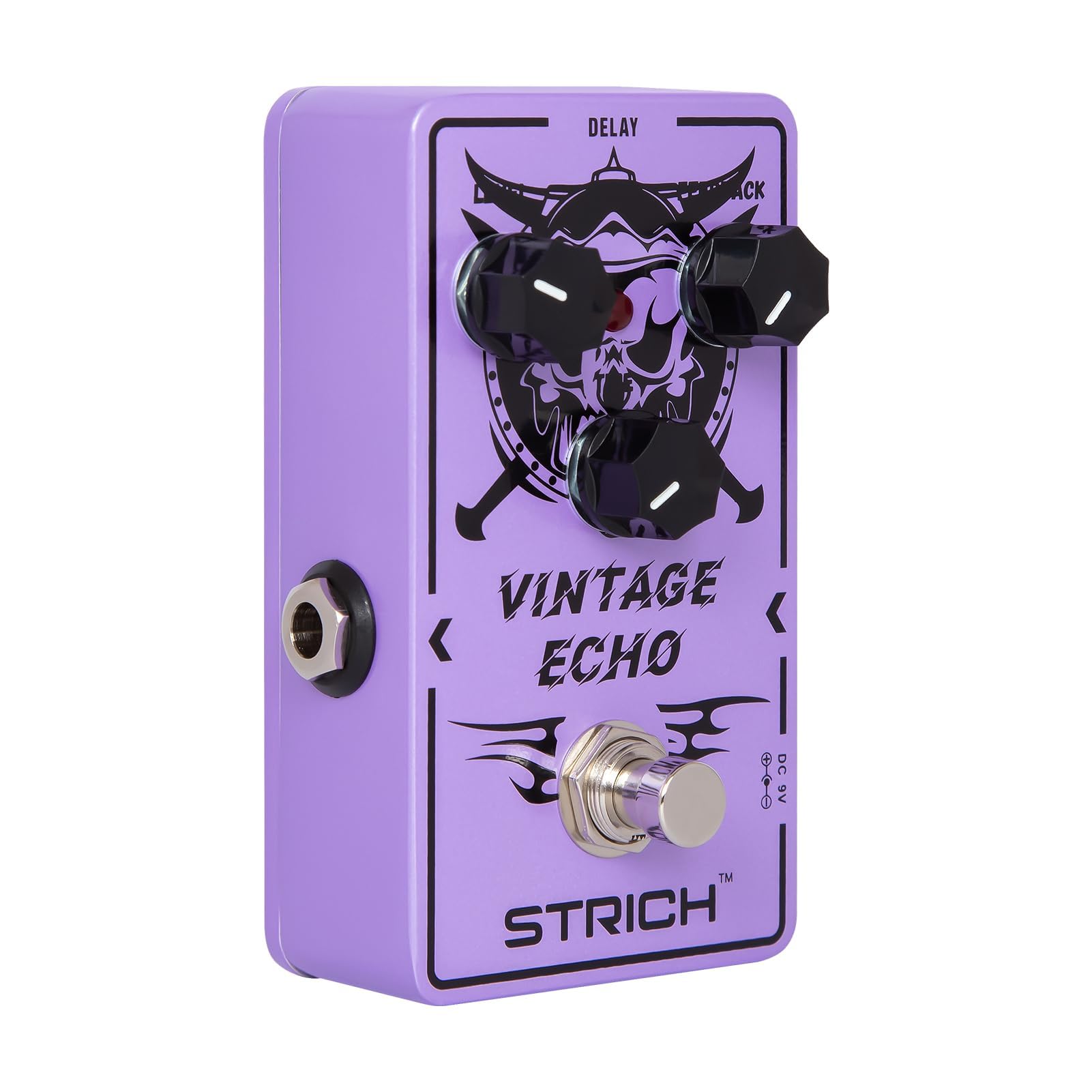 

STRICH VINTAGE ECHO Delay Guitar Pedal, True Bypass Analog Delay Pedal for Vintage Electric Guitars, Purple