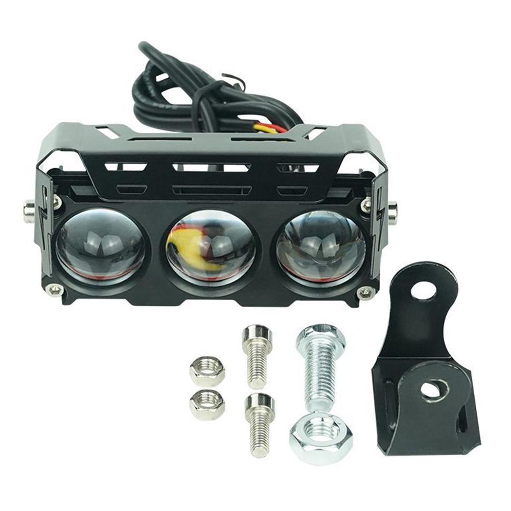 

MOFOX 3-LED Motorcycle Auxiliary Light Waterproof Motorbike External Headlight Fog Lamp A