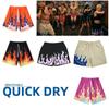 3D Print Shorts Graphic Flame Fire Training Muay Thai Kickboxing Boxing MMA Unisex Gym Fitness Workout Quick Dry Elastic Waist