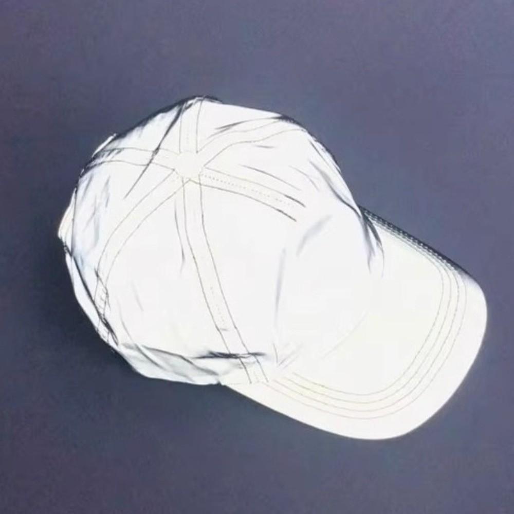 Unisex Reflective Luminous Cap Adjustable Sun Protection Sun Visor Breathable Lightweight Hip Hop Baseball Cap