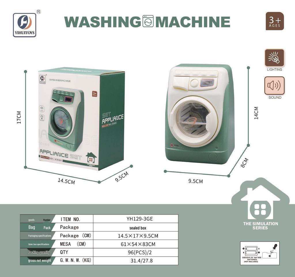 Kids' Play Washing Machine Toy - Home Simulation Role Play for Boys and Girls