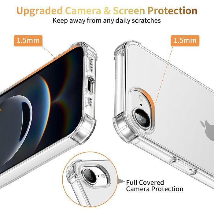 Coque de protection - Silicone - iPhone 16e - Antichoc - Anti-rayures - Coins renforcés