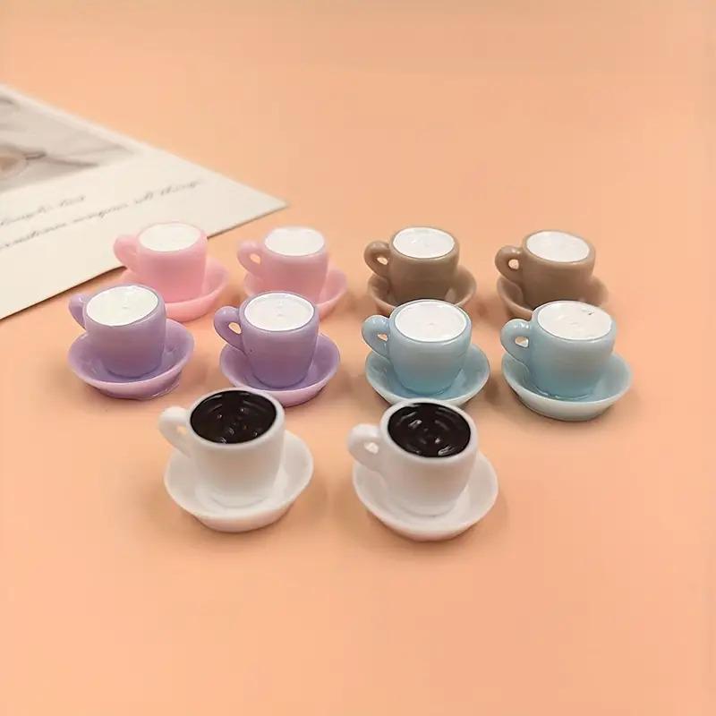 Kaffeetasse Puppenhaus Spielzeug Auslage DIY Schlüsselanhänger Anhänger Harz Schmuckzubehör
