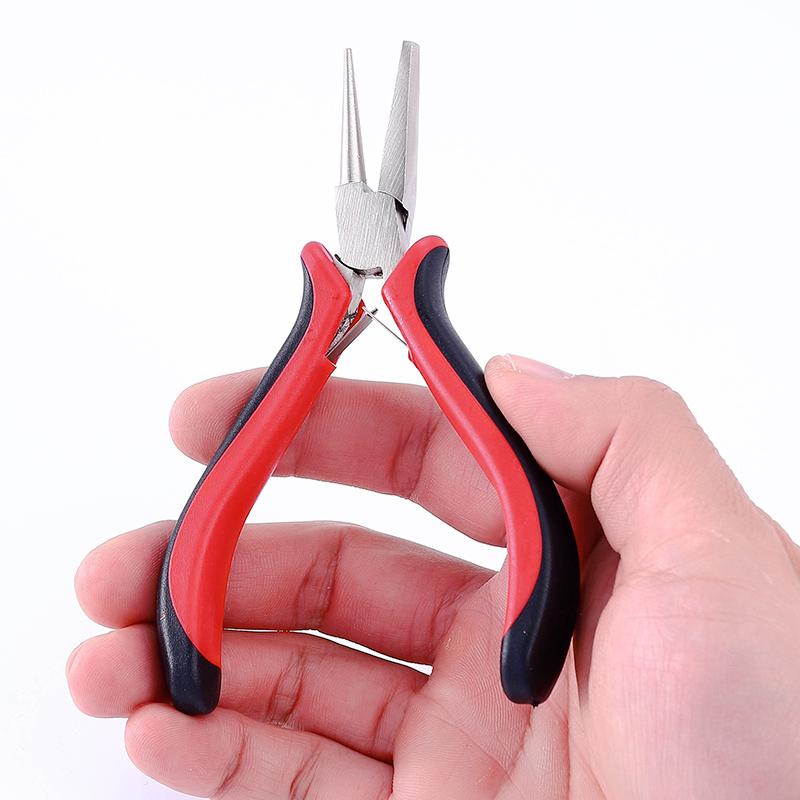 Pink Round Concave Pliers Wire Looping Mini Precision Pliers Wire Bending Tools for DIY Jewelry Making Eye Hobby Projects