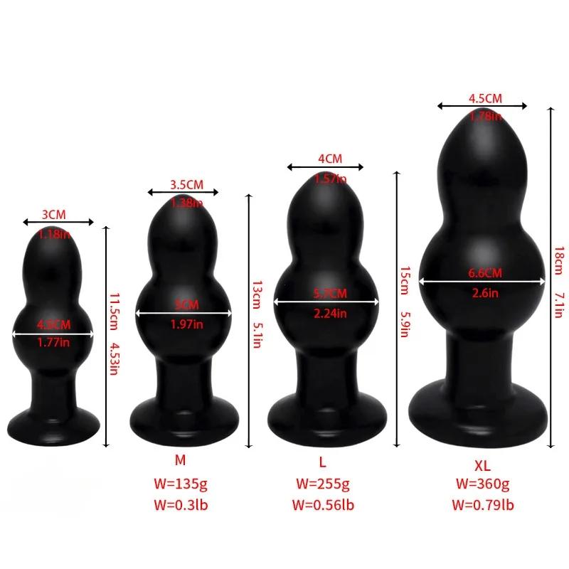 3 Sizes Large Anal Plug Big Butt Plug Ball Adult Sex Toys For Women/Men Gay Masturbators Anal Toys Vaginal Anus Dilator Sex Shop