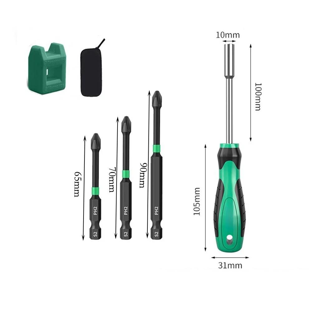Hexagonal Nut Wrench Metric Nut Driver Hollow Shafts Socket Screwdriver Batch Head 50/65/70/90mm Manual Socket Wrench Set