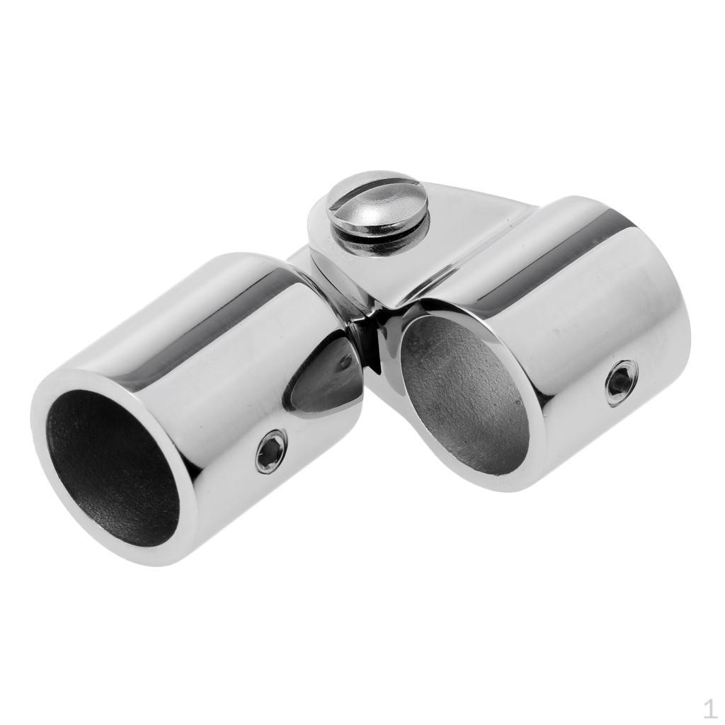 Marine 316 Stainless Steel 19mm Bimini Top Caps External Eye End Deck Hinge