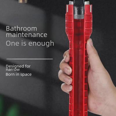 Eight-in-One Multifunctional Sink Wrench for Universal Pipe and Faucet Installation