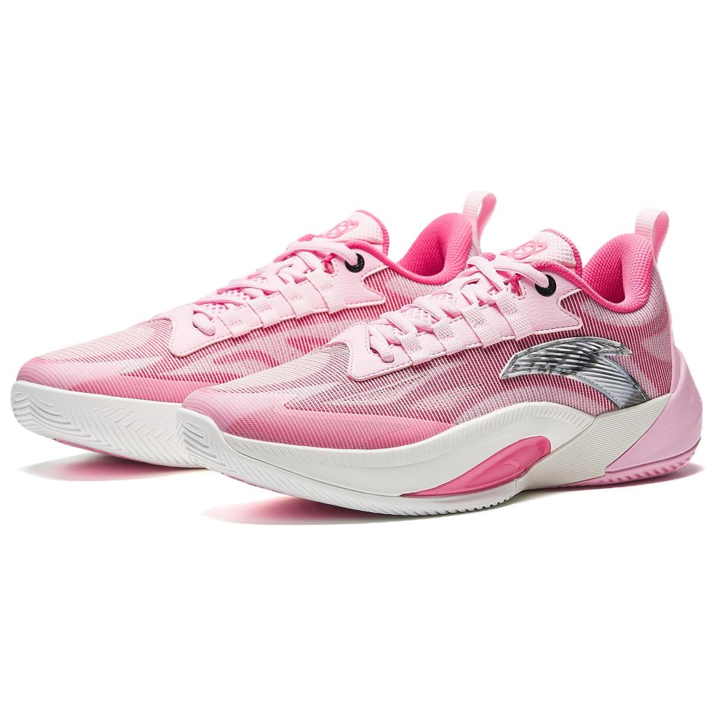 Anta Zap 1 TD Cushioning, Wear Resistant Low Top Basketball Shoes Men's White Pink Black Sneakers 912521601Q-4