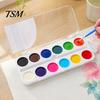Holiday Card Making Supplies Watercolor Paint Set, Portable Washable Solid Palette, Bright Art Colors Pigment Kit, for Kids Beginners Illustrations