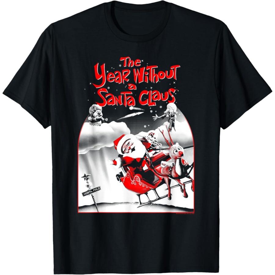 The Year Without a Santa Claus Poster Christmas T-Shirt S