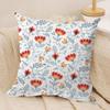 Beautiful Floral Ins Retro Cushion Cover Silky Short Plush Invisible Zipper Dustproof Sofa Pillow Case for Home Decor