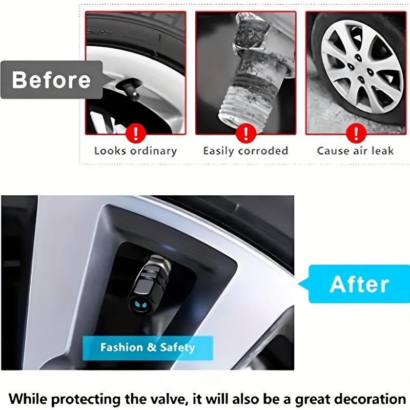4PCS Christmas Terror Night Aluminum Alloy Valve Cover Car Valve Aluminum Decoration Bicycle Valve Core Tire Valve Decoration
