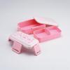 Skater Bento Fluffy Made In Sanrio My Pastel Vivid Watercolor Floral Box, Serving, Two-Tier, 600ml, Japan, Melody, Print, Girl's PFLW4-A