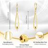 BoutiqueLovin Boucles d'oreilles pendantes longue goutte pour femme | Plaqué or 14 carats Boucles d'oreilles pendantes Argent Hypoallergénique Creuses Pendantes Fermoir à crochet