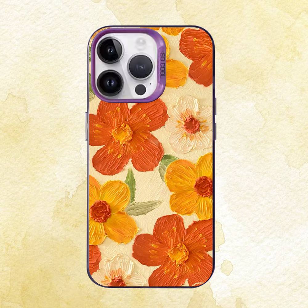 Oil painting flowers Phone Case For iPhone 17 16e 16 15 14 13 12 11 Pro Max X XR XS MAX Back Cover