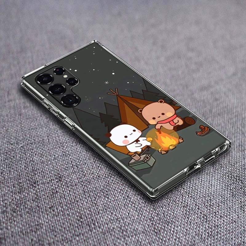 Cute BuBu DuDu Phone Case For Samsung Galaxy S24 S23 S21 S20 FE S22 S26 Ultra S25 Edge S10 Plus Cover Clear TPU Capa Shell Coque