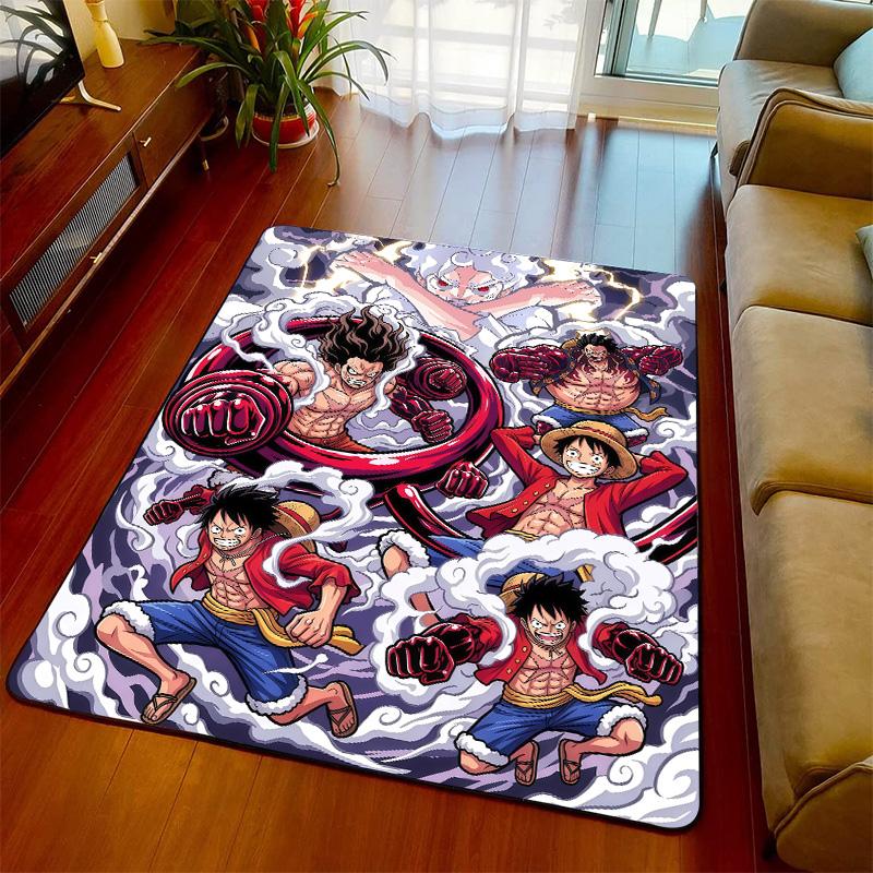 One Piece Anime Design Rug Carpet Floor Mat Soft Surface Non Slip Base for Living Room Bedroom -QJY