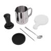 21PCS Kaffee Tamper Set Edelstahl Aufschäumen Krug Tamper Matte Kaffee Rührer Kaffee Schablonen