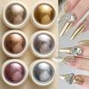 New Nail Polish Glitter 6-color Magic Mirror Powder Set: High-gloss and Fine Champagne Gold Mirror Powder Nail Glitter