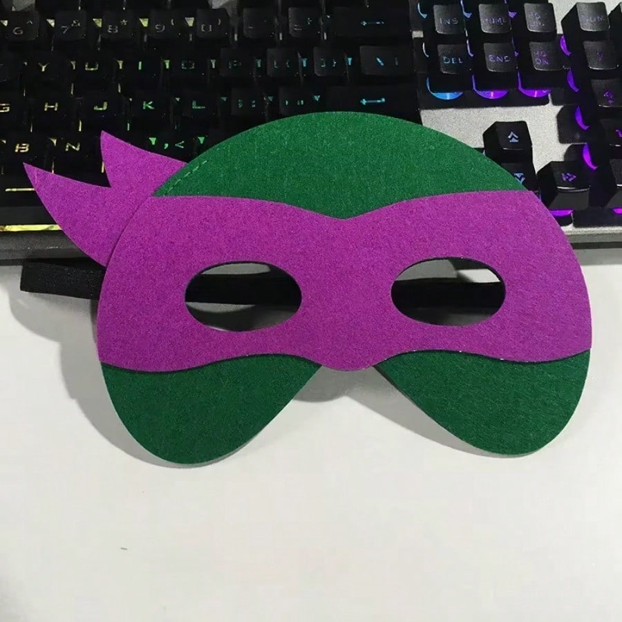 

Mutant Ninja Turtles Anime Felt Character Masks, Cute Toys,with Elastic Straps, Party Role-playing Props, Halloween Party