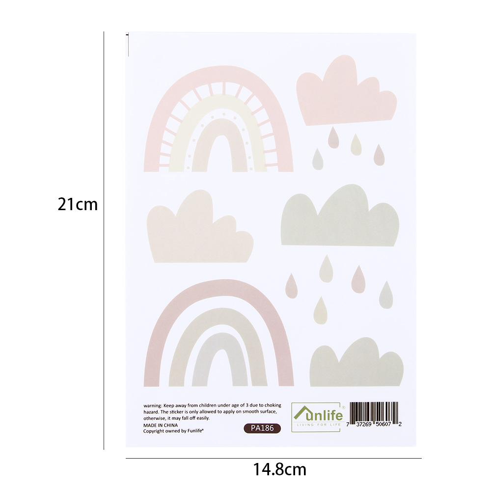 Nursery Decor Peel and Stick Home Wall Decals Bedroom Decoration Cloud Sticker Rainbow Wall Sticker