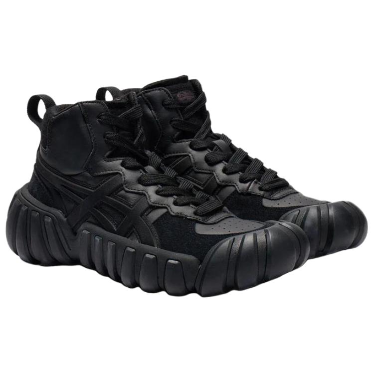 ONITSUKA TIGER Dentigre Ll Soft Comfortable Non-Slip Wear-Resistant High-Top Casual Shoes Unisex Casual Shoes Black 1183B453-001