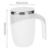 D2 Self Stirring Mug Electric Magnetic Rotating Mixing Cup Automatic Metal Cup for Coffee Milk Rotating Electric Milk Coffee Cup