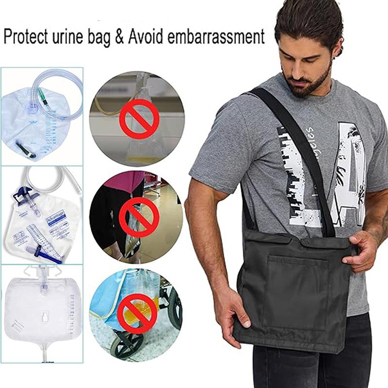 Urine Catheter Bag With Adjustable Shoulder Strap Urinary Drainage Catheter Bag Cover Urine Leg Bag Holder Cover Storage Bag