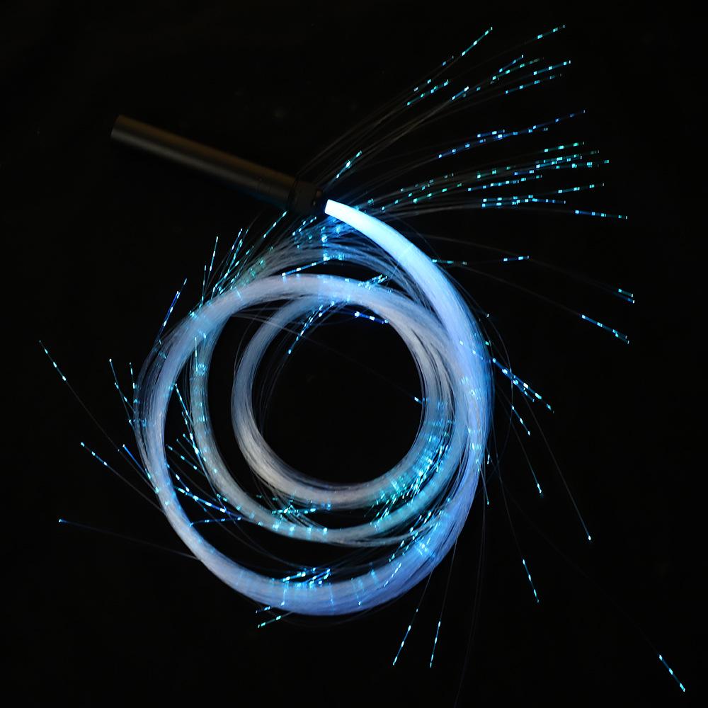 Bunte LED Faseroptik Tanzpeitsche: Nachtclub- & Performance-Leuchtaccessoire