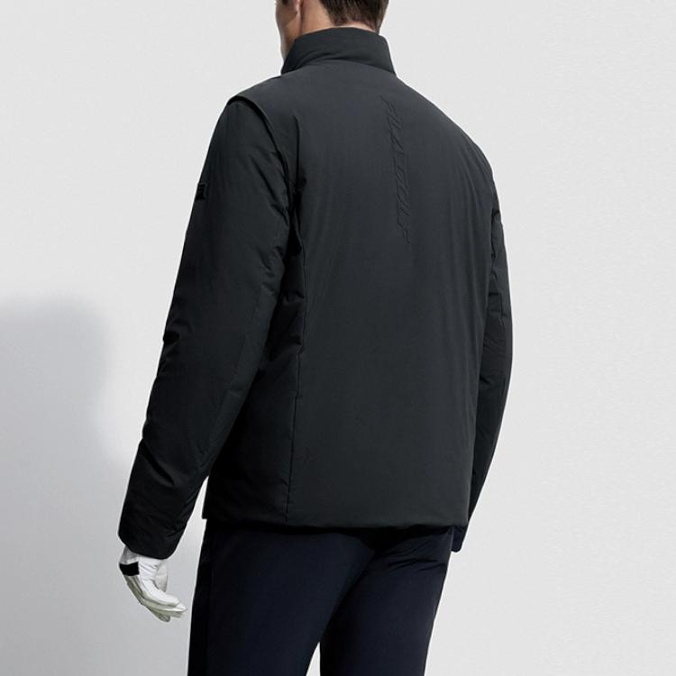 Fila Golf Series Solid Color Stand Collar Golf Elite Down Jacket Men Jacket Deep-Black A11M345914F-BK