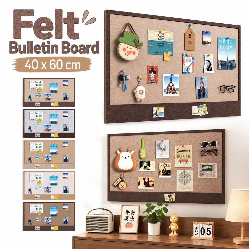 40x60cm Felt Bulletin Board Self Adhesive Cork Bulletin Board New Photo Display Board  Home Office