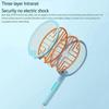 Foldable Electric Mosquito Killer 2 in 1 USB Rechargeable Mosquito Racket Insect Killer Safety Portable Fly Swatter Trap
