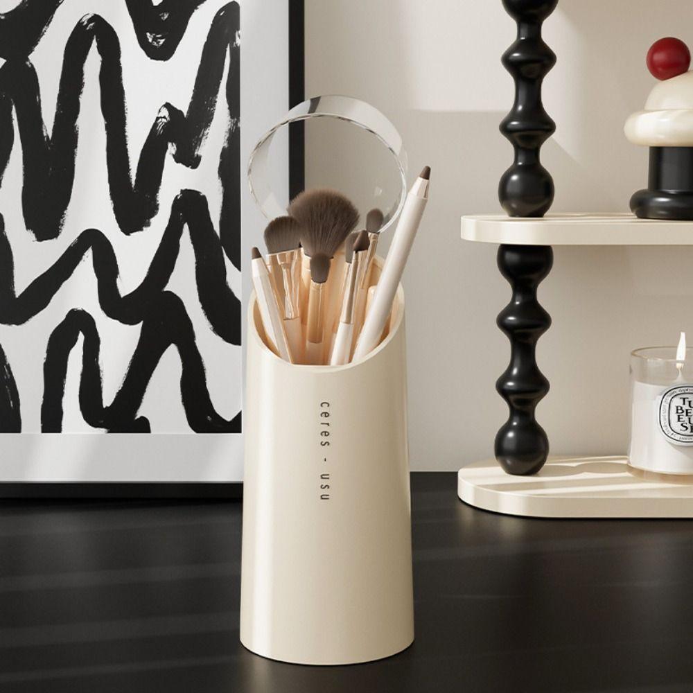 

with Lid Drying Makeup Tools Dustproof Storage Rack New Makeup Brushes Storage Box Makeup Tools бежевий