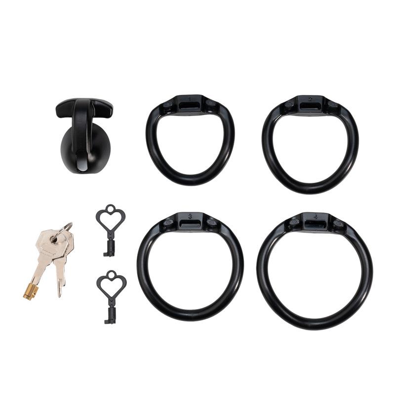 New Male Negative Electrode Chastity Cage Small Pot Lid with 4 Size Rings Chastity Device Sissy Cb Lock Penis Bondage Sex Toys