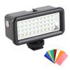 40m Underwater Fill Light IPX8 Water Resistant 40LED Diving Light with 8pcs Color Filters 6000 6500K Magnetic Charging