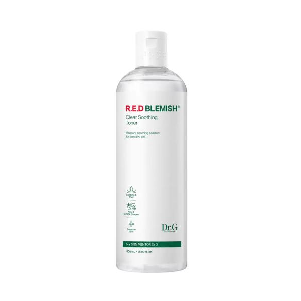 

Dr.G Red Blemish Clear Soothing Toner 500ml Calming & Hydrating Care