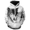 Zwei Schneewolf 3D-gedruckter Hoodie Harajuku Streetwear Hoodies Lässige Cartoon-Jacke Tier Beliebte personalisierte Sportbekleidung S-6XL