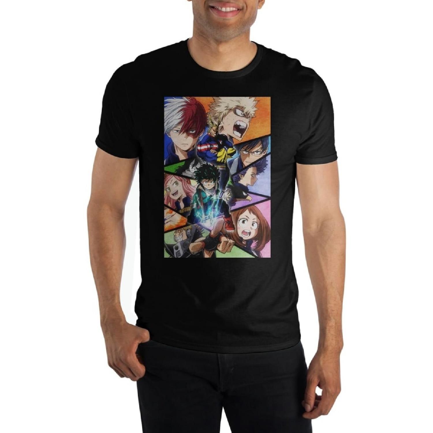 Bioworld My Hero Academia Deku Characters Grid Collage Black T-Shirt XXXXXL разноцветный