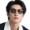 Metal Blue Light Blocking UV Large Polygonal Photochromic Suitable for Indoors PC Business Casual UV Protection Black Frame [OCCI CHIARI] Men's