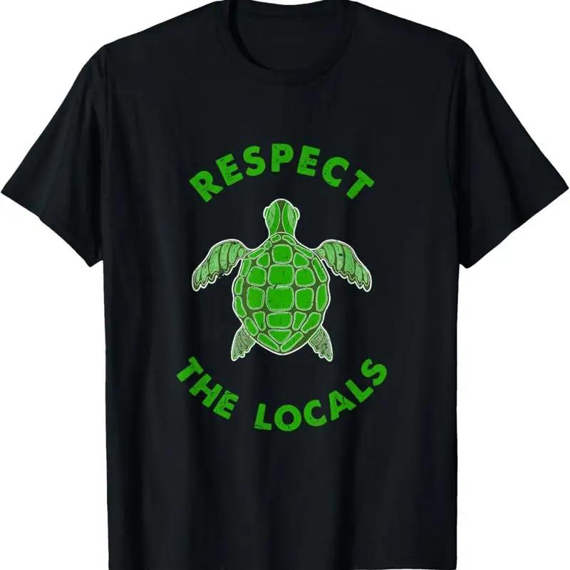 

Respect The Locals Sea Turtle Graphic T Shirt Breathable Unisexs Short Sleeve Tee Trip S