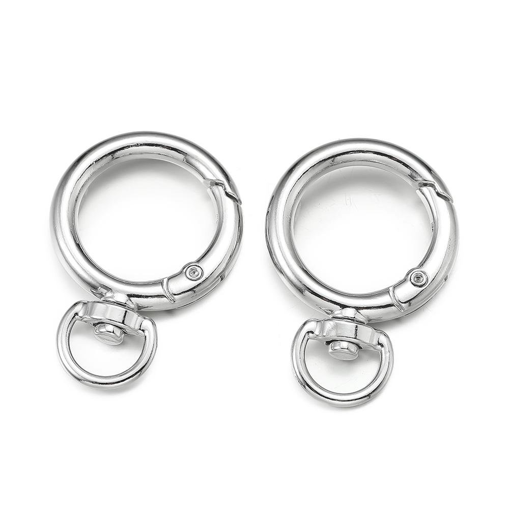 

5Pcs Round Shape Rotation Alloy Lobster Spring Clasps Openable Key Ring Hook Carabiner Connector Dog Chain Buckles DIY Jewelry 5pcs