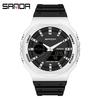 Sandafeng Student Simple Dual Display Synchronous Movement Electronic Watch Waterproof Multi-Function