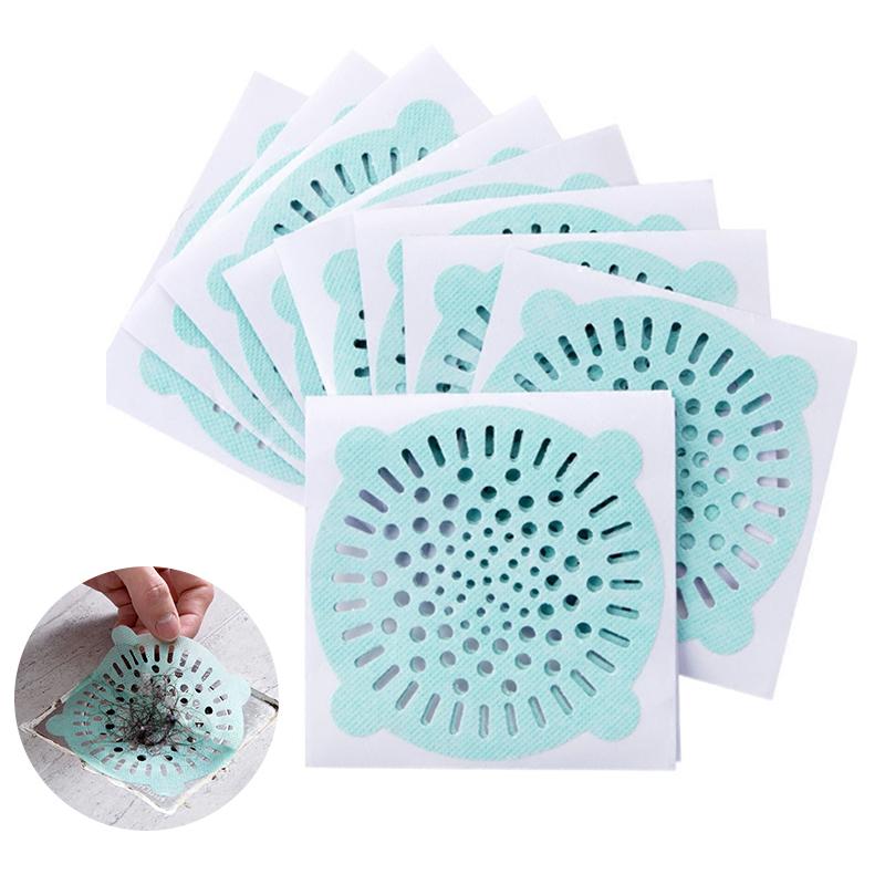 30Pcs Disposable Sink Filter Shower Drain Sticker Drain Hair Catcher Drain Cover