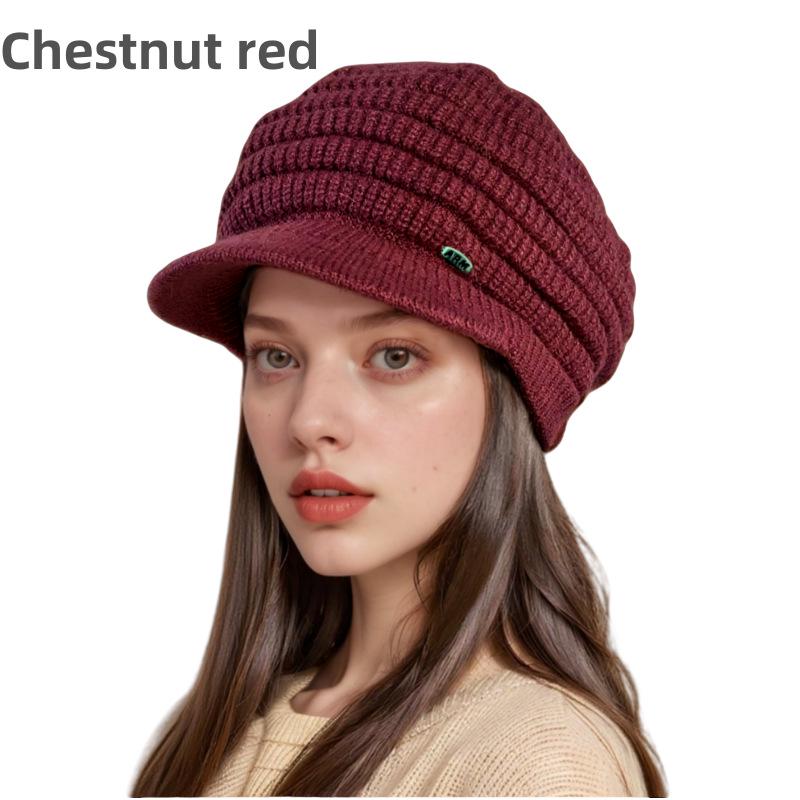 Fleece-Lined Wool Beret for Women: Warm, Thick, and Stylish for Autumn and Winter