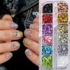 12 Grids Mixed Star Heart Nail Glitter 1Mm Star Sequin Nail Art Diy Colorful Sparkling Nail Charms Nail Decoration Accessories